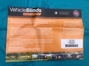 Thermal Blinds Berlingo Caravan and Motorhome Accessories in Newport