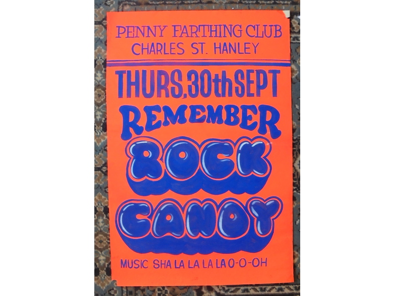 1971 Rock Candy gig poster Penny Farthing club in Ryde
