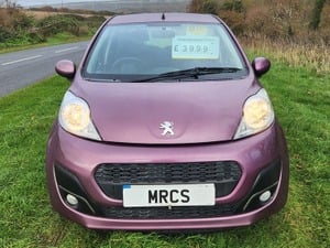 Peugeot 107 'ACTIVE' MODEL 1.0 cc PETROL 5 DOOR IN PLUM PURPLE ONLY DONE 52,982 MILES FROM NEW.