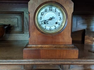 Selection of mechanical wooden clocks. in East Cowes