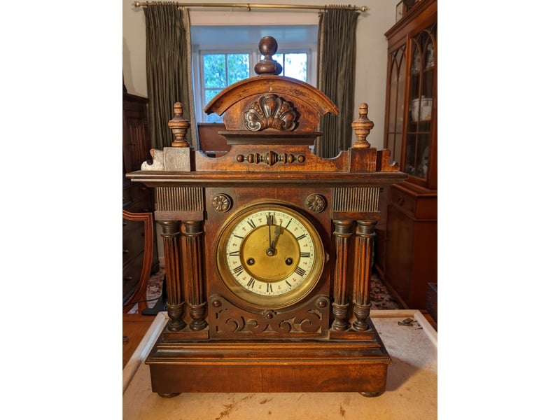Selection of mechanical wooden clocks. in East Cowes