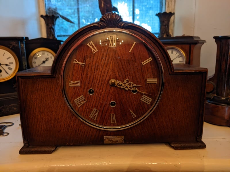 Selection of mechanical wooden clocks. in East Cowes