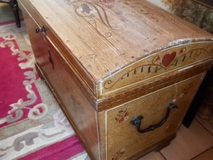 Domed handpainted chest