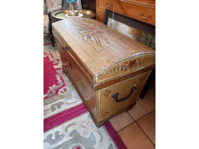 Domed handpainted chest