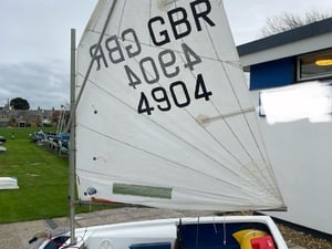 Optimist Sailing Dinghy. Includes launching trailer and cover.  in Yarmouth
