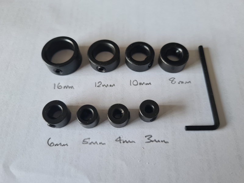 Drill Stop Bit Collar Set, 9PCS Adjustable Drill Depth Stop Collar  in Seaview