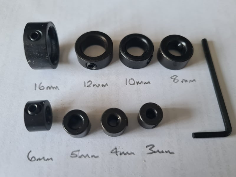 Drill Stop Bit Collar Set, 9PCS Adjustable Drill Depth Stop Collar  Drills
