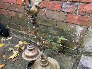 Large Brass Ceremonial Oil lamp £55 in Ryde