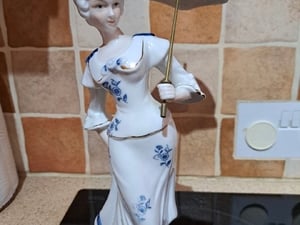 Vintage Porcelain Lady with parasol VGC in Sandown