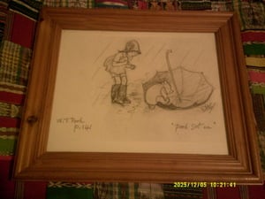 3 Pooh pencil drawings in Ventnor
