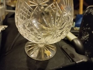 4 Crystal cut glass brandy bowl glasses  in Sandown