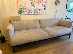 Ikea Applaryd light grey 3 seater sofa in Newport