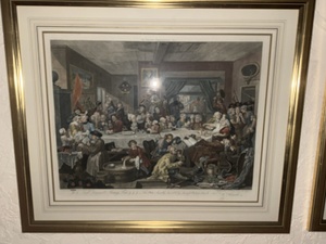 Set of 4 Coloured Prints of engravings by William Hogarth