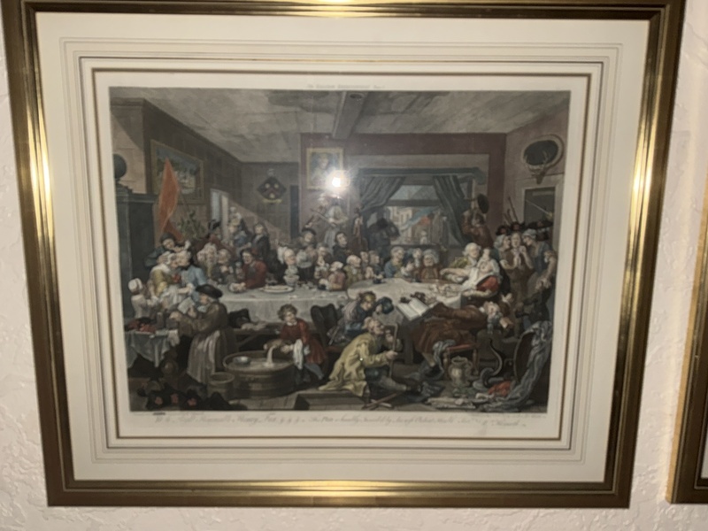 Set of 4 Coloured Prints of engravings by William Hogarth