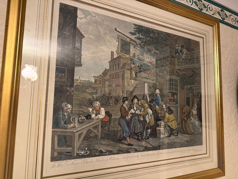 Set of 4 Coloured Prints of engravings by William Hogarth in Sandown
