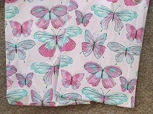 Pair of pink butterfly eyelet curtains  in Ryde