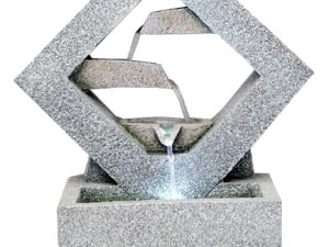 Stone Effect Indoor/Desktop Fountain with LED Light. Wall plug-in. in Sandown