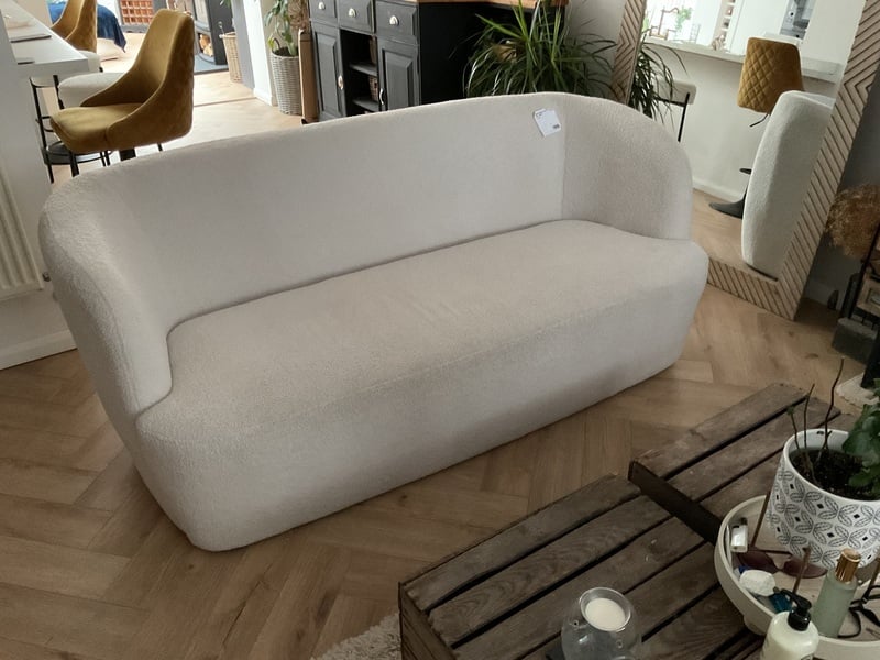 White Boucle Sofa in East Cowes