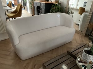 White Boucle Sofa Sofas