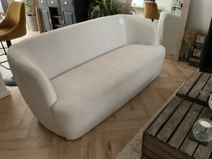 White Boucle Sofa in East Cowes