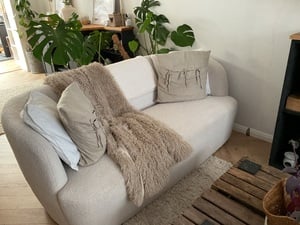 White Boucle Sofa in East Cowes