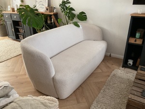 White Boucle Sofa in East Cowes