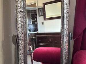Large Freestanding Mexican Tin Mirror in Bembridge