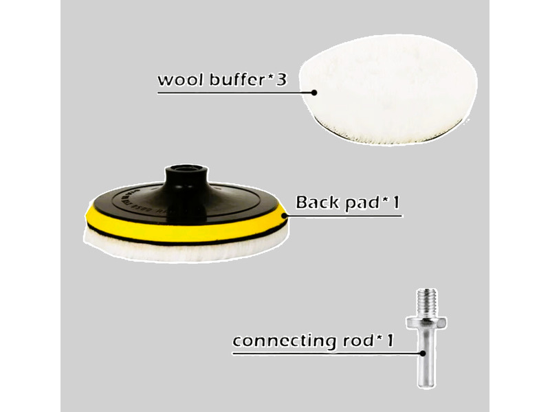 4" Flocking Sanding Discs with Hook Loop Buffing Pads Compatible with Electric Drill