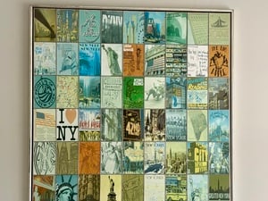 Naomi Art Mixed Media New York Collage – Framed Original Artwork with Certificate in Cowes