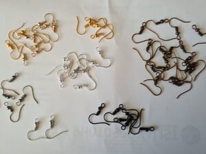 27 Pairs Mixed Colours Silver French Wires Earring Hooks Jewellery Making Findings in Seaview