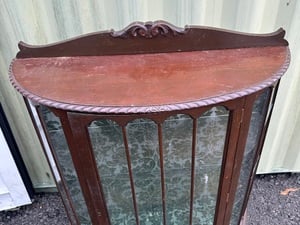 1930’s Antique Curved Glass Display Cabinet - Can Deliver