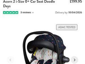 Cosatto Acorn 2 i-size car seat in Ryde