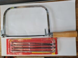 Wooden handled Coping Saw + 5 Blades in Seaview