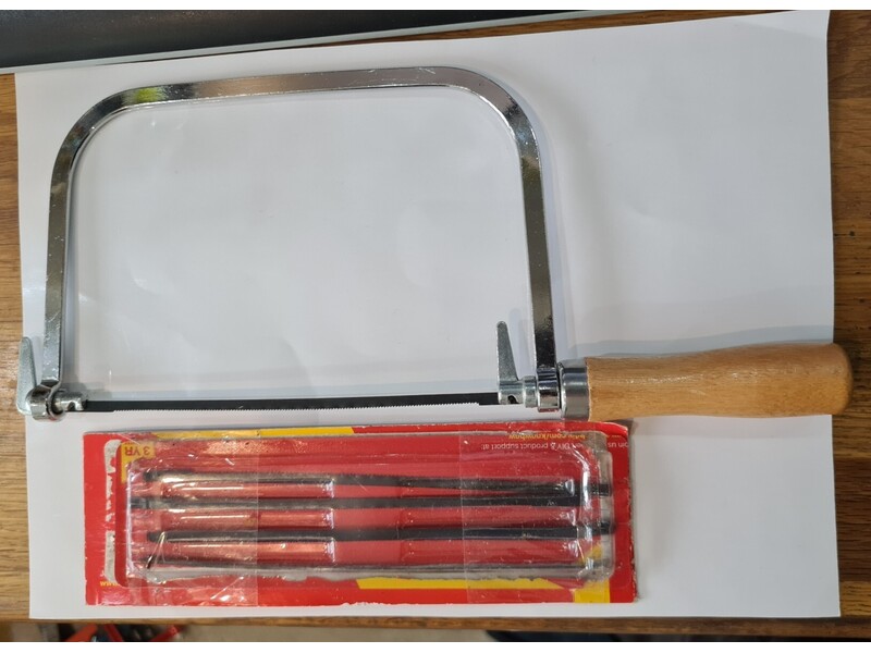 Wooden handled Coping Saw + 5 Blades in Seaview