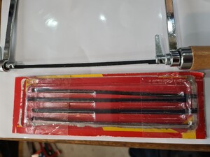 Wooden handled Coping Saw + 5 Blades Saws