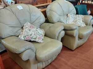 Leather armchairs x 2 in Shanklin