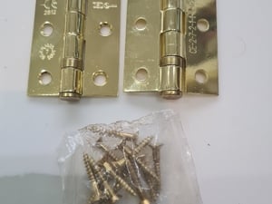 1 Pr JEDO HD  Ball Bearing Hinges 75 x 50 x 2mm + Screws BP in Seaview