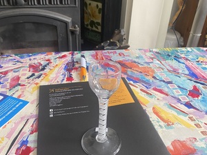 Antique Georgian cordial glass in Cowes