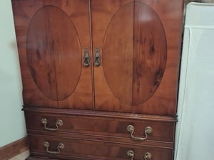 Reproduction Yew TV cabinet in Newport