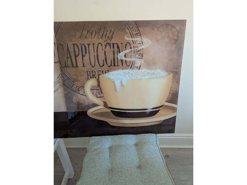 pair of glass pictures for home - dining room or hall.