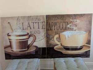 pair of glass pictures for home - dining room or hall. in Sandown