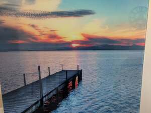gorgeous glass picture of  sunset at the coast with a jetty. in Sandown