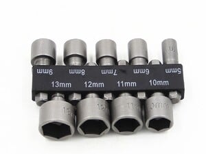 9 Piece Hex Driver Sockets For Drills 5,6,7,8,9,10,11,12mm in Seaview