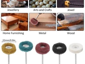 10 x Mini Drill Bit Nylon Abrasive Brush Wire Buffing Polishing Wheel in Seaview