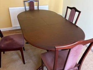 Nathan extendable table and four matching chairs in Seaview