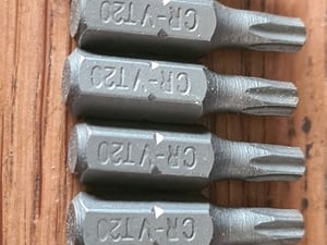10 x CRV T20 25mm Torx Screwdriver Bits in Seaview