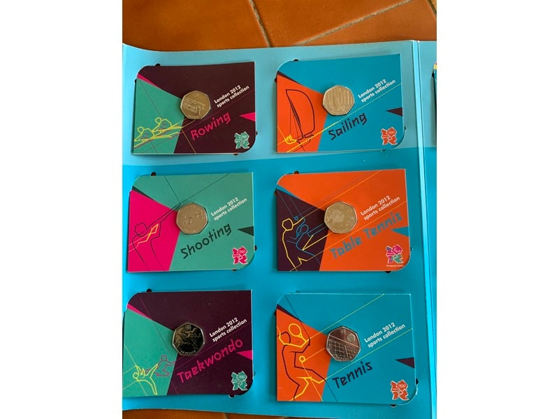 London 2012 Olympic Games Coins + Album in Sandown