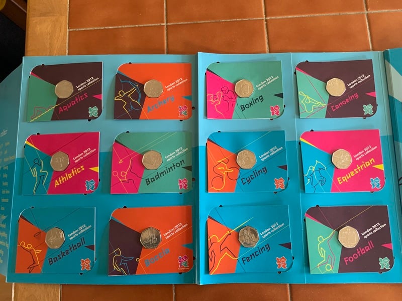 London 2012 Olympic Games Coins + Album Coins in Sandown