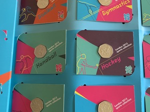 London 2012 Olympic Games Coins + Album Coins