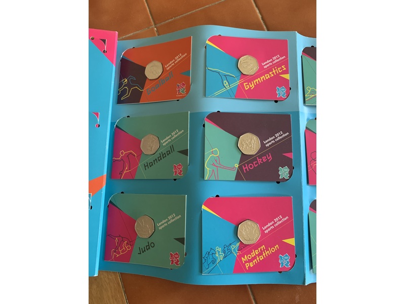 London 2012 Olympic Games Coins + Album Coins